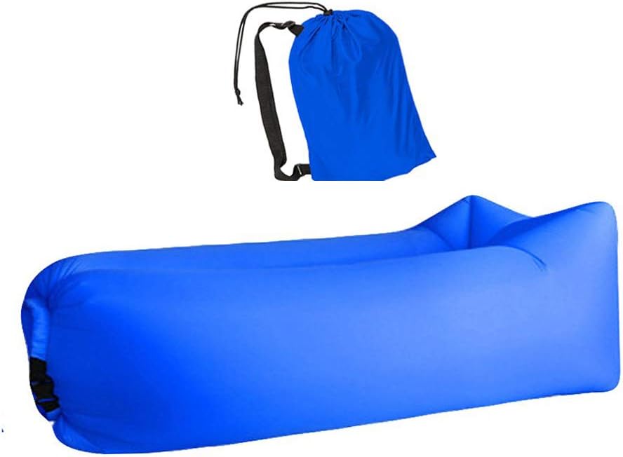 AnHua 1Pcs Random Color Sleeping Bag Waterproof Inflatable Bag Lazy Sofa air Camping Sleeping Bags Adult Beach Lounge Chair Fast Folding Light