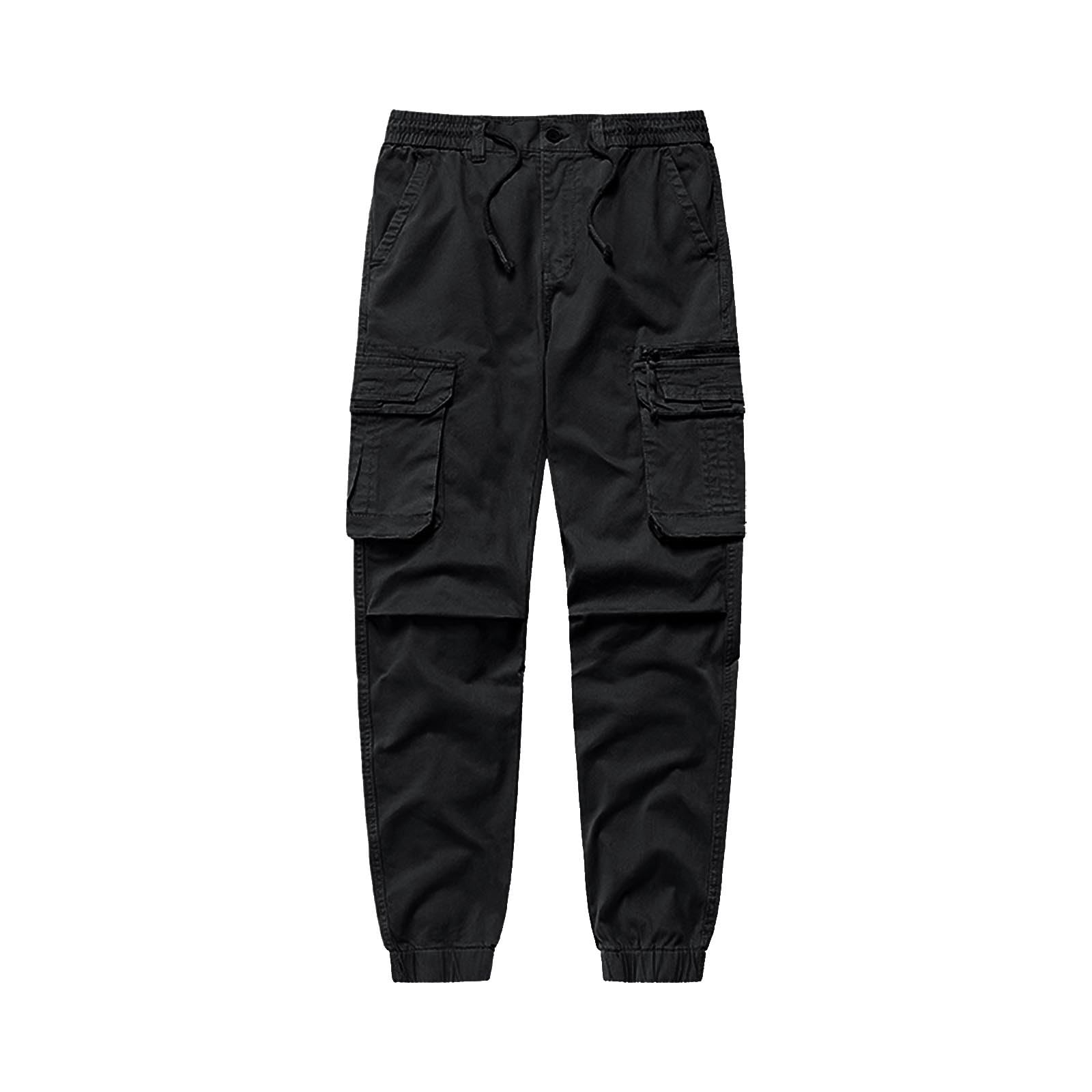 Pantalones cargo para hombre, pantalones chinos cargo elásticos, pantalones deportivos para hombre con bolsillos, ajustados, pantalones de trabajo, con cintura elástica, de algodón, pantalones chinos,