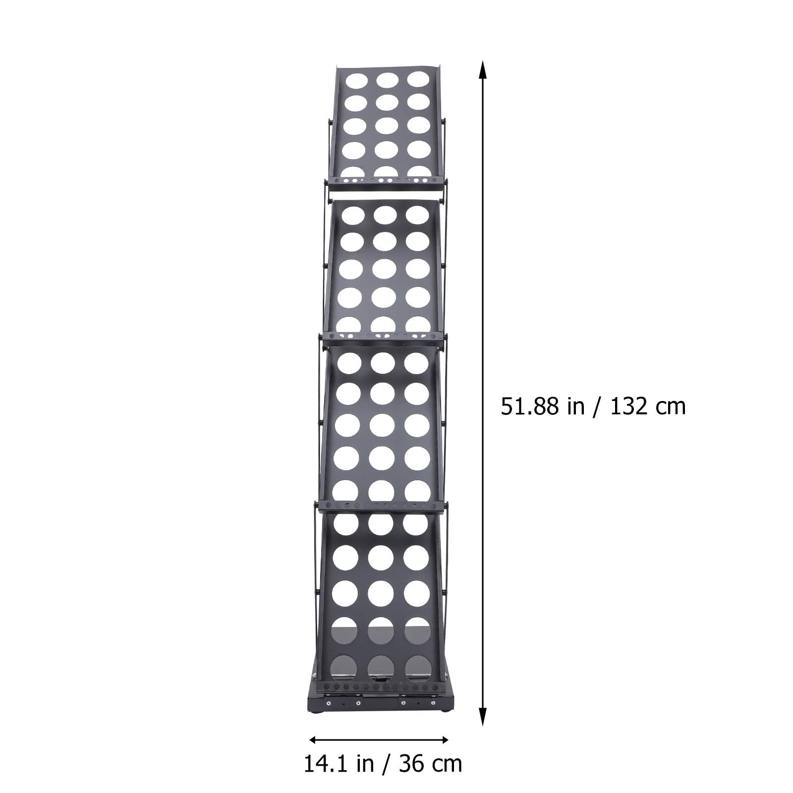 PartyKindom Expositor Vertical, Fácil de Multi- de Almacenar Hierro Negro Plegable para y A4 Bastidor Folletos Revistas para Tiendas y Supermercados