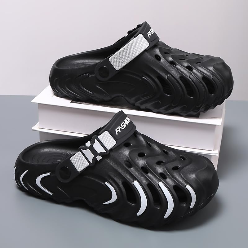 Image of Men's Clog Garden Shoes Adult Mule Outdoor Sports Sandals Summer Water Beach Shoes Casual Comfortable Fashion Breathable Slippers Lightweight