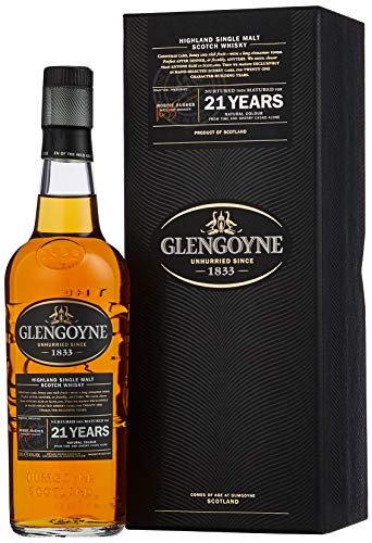 Glengoyne 21 Year Old | Highland Single Malt Scotch Whisky | 20cl 43% ABV | Award-Winning Whisky Distilled Slowly and Matured in Sherry Casks for Fruity Flavour | Ideal for Gifting