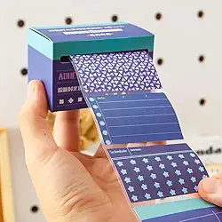 1 pacote de notas adesivas fofas com design de puxar, blocos de notas totalmente adesivos para marcar erros, indexar e fazer anotações, 295 cm de comprimento, 70 folhas/pacote - azul escuro