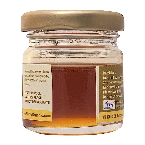 Image of Shiva Organic Raw Acacia Honey 50g | 100% Pure NMR Tested | Raw and Unprocessed