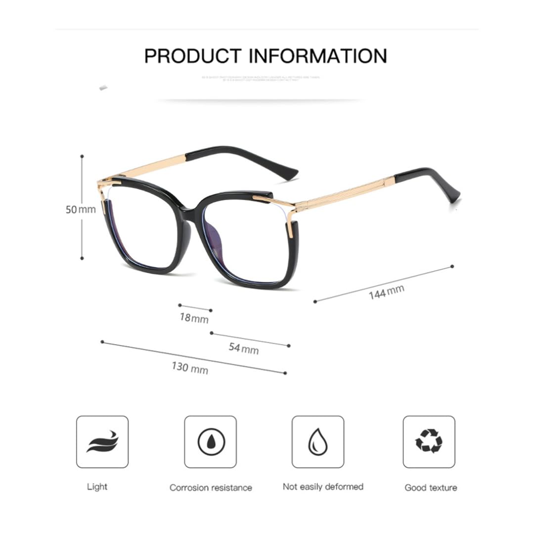 Modne damskie okulary korekcyjne z pełną oprawką, kocie oko, UV400