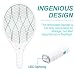 EXTSUD Matamoscas Electrico Raqueta Matamoscas Eléctrica Raqueta Mosquitos Recargable por USB, Iluminación...