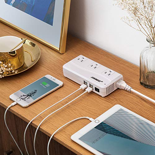 BESTEK Universal Travel Adapter 220V to 110V Converter w/ 4-Port USB Charging - image 7