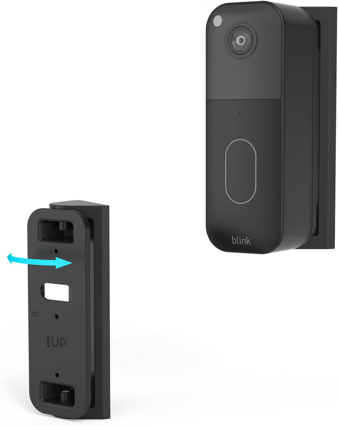 Adjustable Angle Mount Wall Plate Compatible for Blink Video Doorbell (2nd Gen) - 35° to 55° Adjustable Wedge Mount for Blink Doorbell Camera (Black)