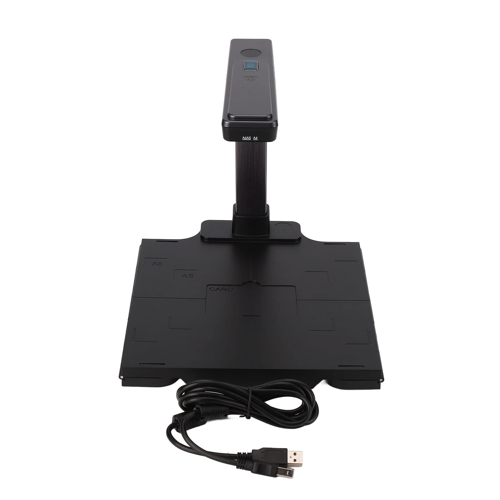VBESTLIFE Dokumentenkamera, Buchscanner Overhead-Scanner HD 5MP Tragbare USB-Doc-Cam, A4-Fanggröße mit LED-Licht für ID-Karten-Bilderbuch, für Fernunterricht, Unterricht, Lernen, Dateidokument