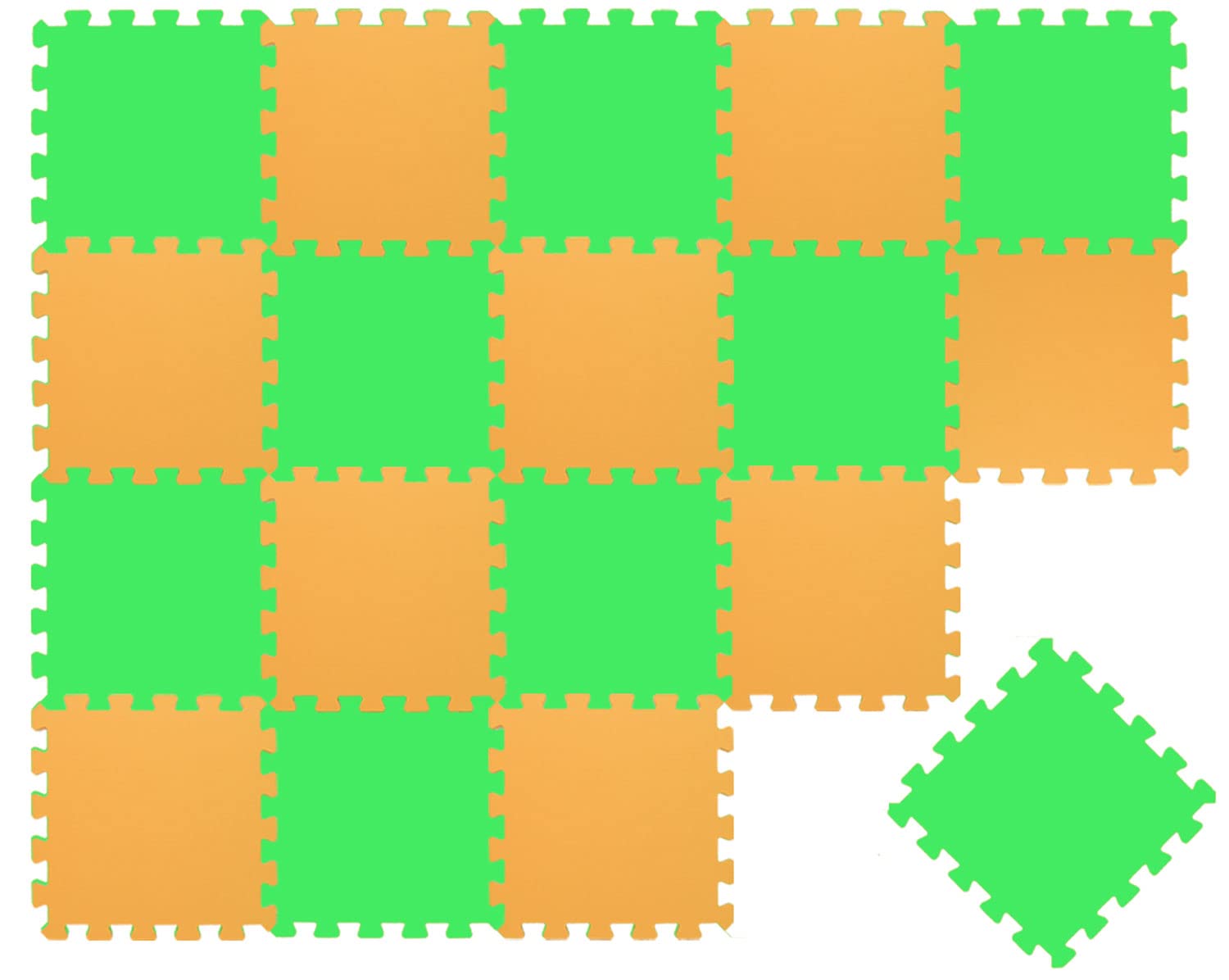 LittleTom 18 Pieces Baby Play Mat - 30x30 Soft Puzzle Mats Floor Playmat Interlocking Foam Tiles