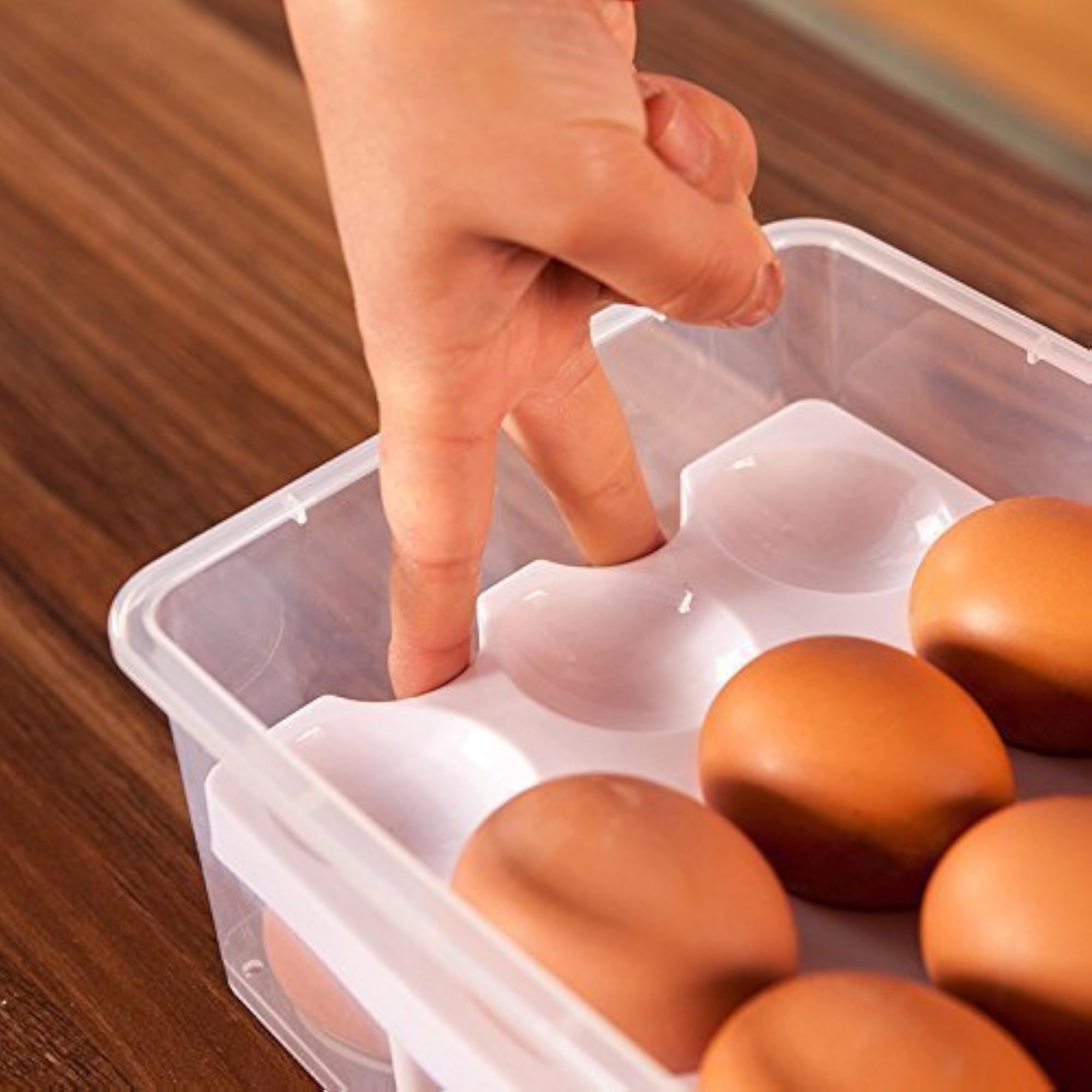 Double Layer Egg Storage Box with Lid