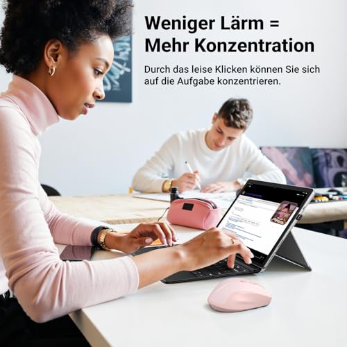 UGREEN 2.4G Maus kabellos mit 4000 DPI, Ergonomisches Design, Wireless Mouse mit USB Empfänger, 18 Monate Akkulaufzeit, funkmaus kompatibel mit Laptop Computer Windows macOS Linux(Rosa) 5