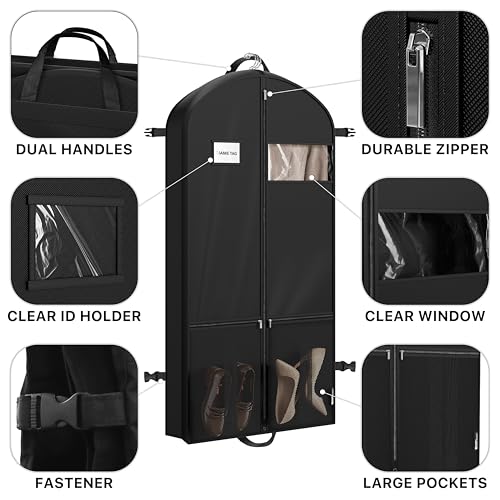 image for Simple Houseware 54-Inch Travel Garment Bag with Pockets, Heavy Duty 3