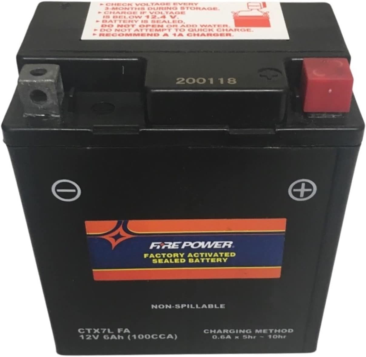 ATV Maintenance Free Battery CTX7L, fits many Vitacci Pentora 150cc,Pentora 200cc EFI,