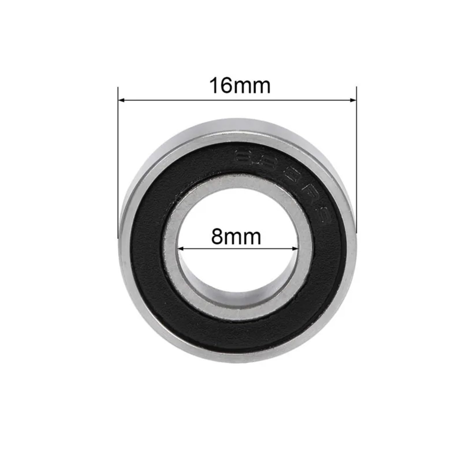 10 sztuk Łożyska kulkowe z głębokim rowkiem 688rs 684 685 686 687 688 689 ZZ RS 2RS Longboard Wrotki Łożyska tulejowe z gumowym uszczelnieniem(-2RS Black,687 7X14X5MM_10PCS_ABEC-3)