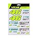 Valentino Rossi Unisex-Youth Petronas VR46 Aufkleber-Set, Multi, One Size