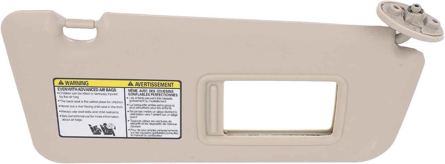 – Asixxsix Front Right Passenger Side Sun Visor with Makeup Mirror, UV Blocking Sun Shielding Visor Sunshade for RAV4 2004-2005, Easy to Install, and Stylish (Beige)