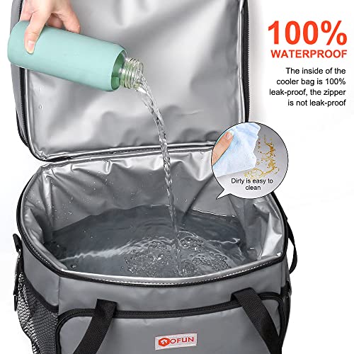 Insulated Cooler Bag For Men Women, 26L Freezable Dual Compartment Lunch Bag 24 Can, Waterproof Portable Ice Chest With Removable Shoulder Strap, Cooler Tote Bag For Picnic, Camping, Travel, Work #TOP3