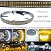 NBWDY 17in Quad Row Amber White Wheel Ring Lights w/Amber Turn Signal Fuction RF Remote Control,4320LEDs Waterproof IP68 Rim Tire Wheel Lights for Truck Car SUV Pickup