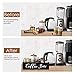 MINCORD Coffee Station Organizer Wooden Coffee Bar Holder Accessories for Countertop, Farmhouse Kcup Pod Storage Basket with Handle - Black