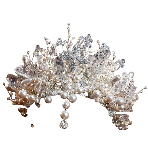 HOLSM-III Wedding Hair Accessories Bridal Headband ＆tiara for Women,Bridal Headpiece