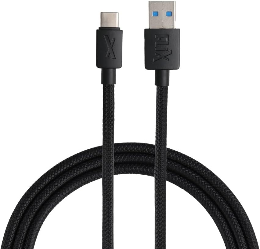 FLiX (Beetel USB to Type C PVC Data Sync & 2A Fast Charging Cable, Made in India, 480Mbps Data Sync, Tough Cable, 1 Meter Long USB Cable for USB Type C Devices (Black)(XCD-C12)