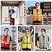A-KSAFETY GREEN 6xl 7xl 8xl High Visibility Vest for Men Women with Pockets and Zipper big and tall