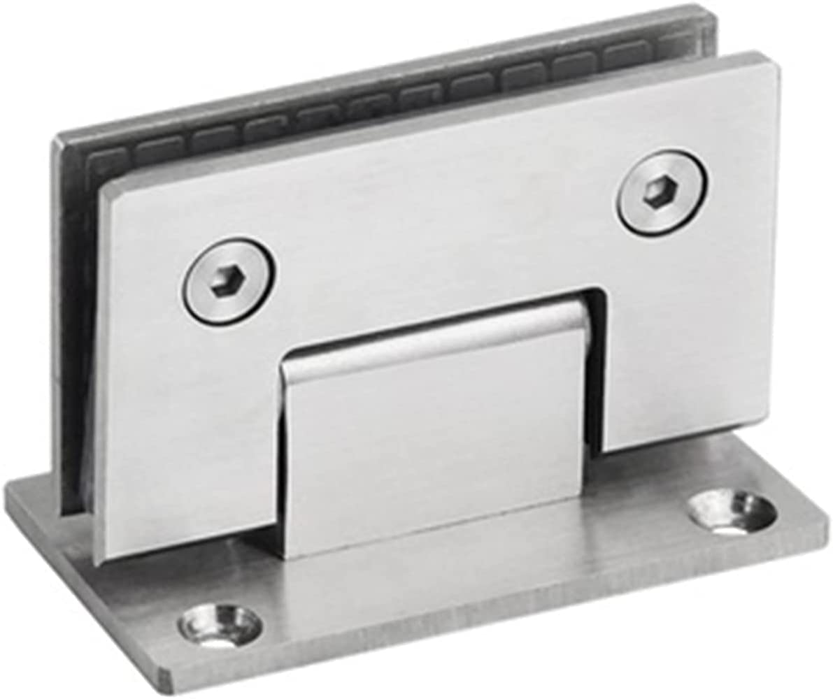 Myxjx 304 90 Hinges, 2Pc Stainless Steel Bathroom Clamp Mirror Light Folding Glass Clip Hardware Accessories(304 90)