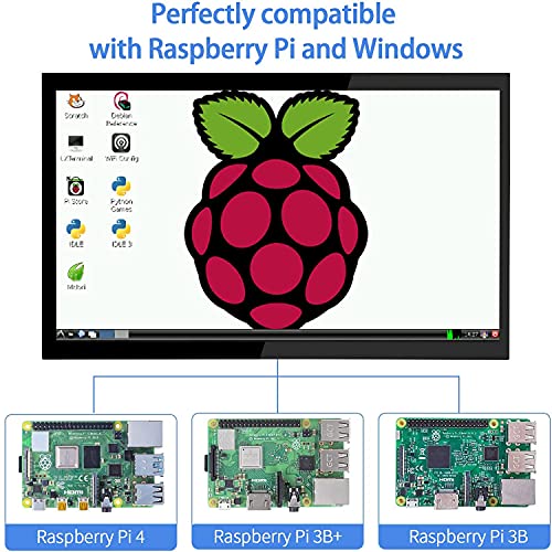 Hmtech Raspberry Pi Screen 10.1 Inch Touchscreen Monitor 1024X600 Portable Hdmi Monitor 16:9 Ips Screen Display For Raspberry Pi 4/3/2/Zero/B/B+ Win11/10/8/7, Free-Driver #TOP3