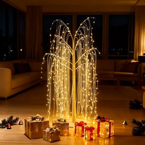 LED Lichterbaum Außen 180 cm 15 CCLIFE LED Lichterbaum 180cm, 360 LEDs Deko mit Memory Funktion, Innen...