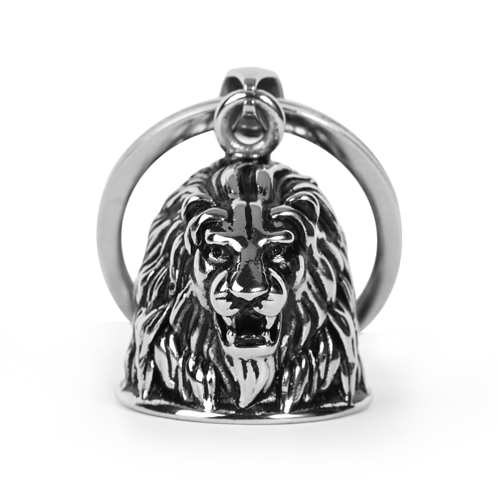 MidSmile Lion Guardian Bell for Motorbikes: Motorbike Gifts Gremlin Bell Motorcycle, Keychain Key Rings Motorbike Accessories Lucky Gifts for Men and Women