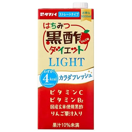 タマノイ酢 はちみつ黒酢ダイエット LIGHT 1000ml紙パック×6本入
