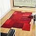 Flair Rugs Abstract Collage Pure Wool Hand Carved Rug, Red, 120 x 180 ...