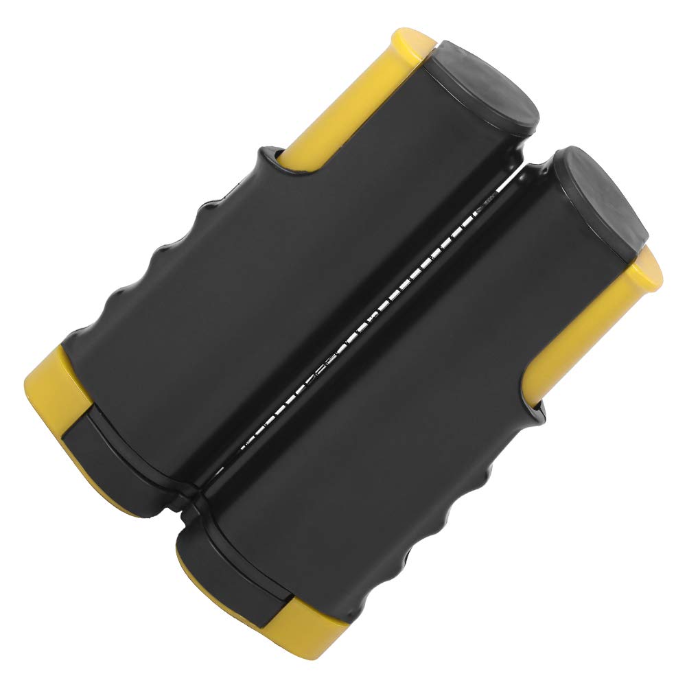 Adjustable Sturdy and Table Tennis Rack, Pong Table Net, for Indoor Outdoor Games Adult and Children Competition, Training Telescopic Table Tennis Net (Wavy Yellow and Black)