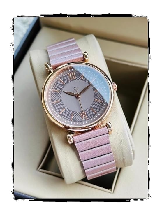 Image of EVRGLOW Analogue Wrist Watches for Women's Luxury Dial with Roman Marker Round Dial Stainless Steel Watch