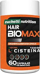 Biotina 45 Mcg 60 Capsulas 150% Idr Zuchetti nutrition Cisteína Cabelo Pele Unha