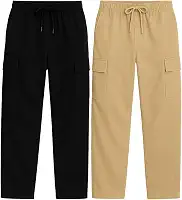 Kit 2 Calças Cargo Tatica sarja Masculina Streetwear com 2 bolsos laterais
