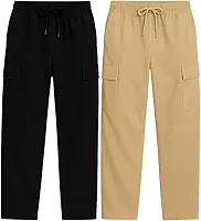 Kit 2 Calças Cargo Tatica sarja Masculina Streetwear com 2 bolsos laterais
