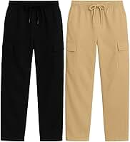 Kit 2 Calças Cargo Tatica sarja Masculina Streetwear com 2 bolsos laterais