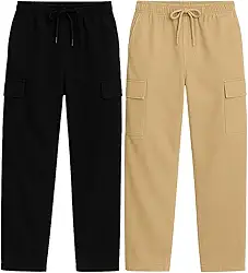 Kit 2 Calças Cargo Tatica sarja Masculina Streetwear com 2 bolsos laterais