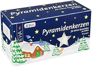 Jeka Pyramid Candles Pack of 50 White