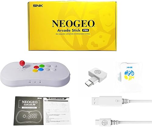 Miniatura 6 de NEOGEO Arcade Stick Pro con 20 juegos originales SNK retro, compatible con joystick de juego NEO-GEO Salida HDMI 720p, conecta mandos NEO GEO