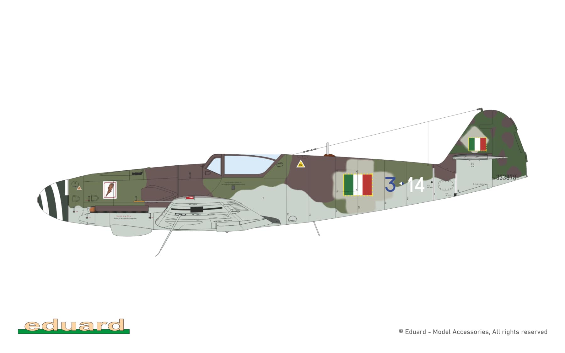 Edualdo 1/72 Dual Combo Limited Edition Coahurst Bf109K Modèle en plastique EDU2155