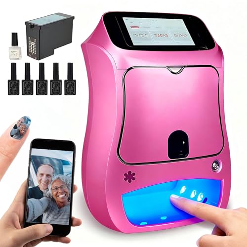 【Macchina per Unghie DIY Personalizzata】La stampante per unghie ti permette di disegnare motivi dalle tue foto e di personalizzare foto significative e immagini preferite per adattarle al tuo stile di nail art. Qualità dell'immagine ad alta risoluzione, stili fantastici e creazioni personalizzate. Numero di disegni: circa 800 capsule per unghie/1 flacone.