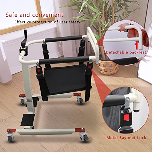 Wlegeht Portable Wheelchairs Lifts For Car, Transfer Chair For Elderly Self-Service Manual Lift Bathroom Toilet Shower Transfer Aid, Replaceable Cushions #TOP5