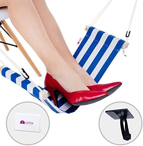 Gutupet Foot Hammock Adjustable footrest Under Desk Foot Stool for Rest in Home & Office Portable Suitable for Any Table Save Yourself from Back Pain with Our Foot Support Hammock, Blue