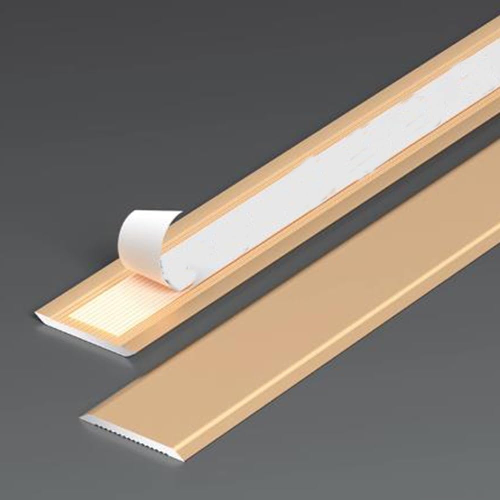 Listwa przejściowa podłogowa 35,4x3/8" Aluminiowa podłogowa płaska listwa rozdzielająca Samoprzylepne listwy progowe, do zakrywania szczelin w drzwiach