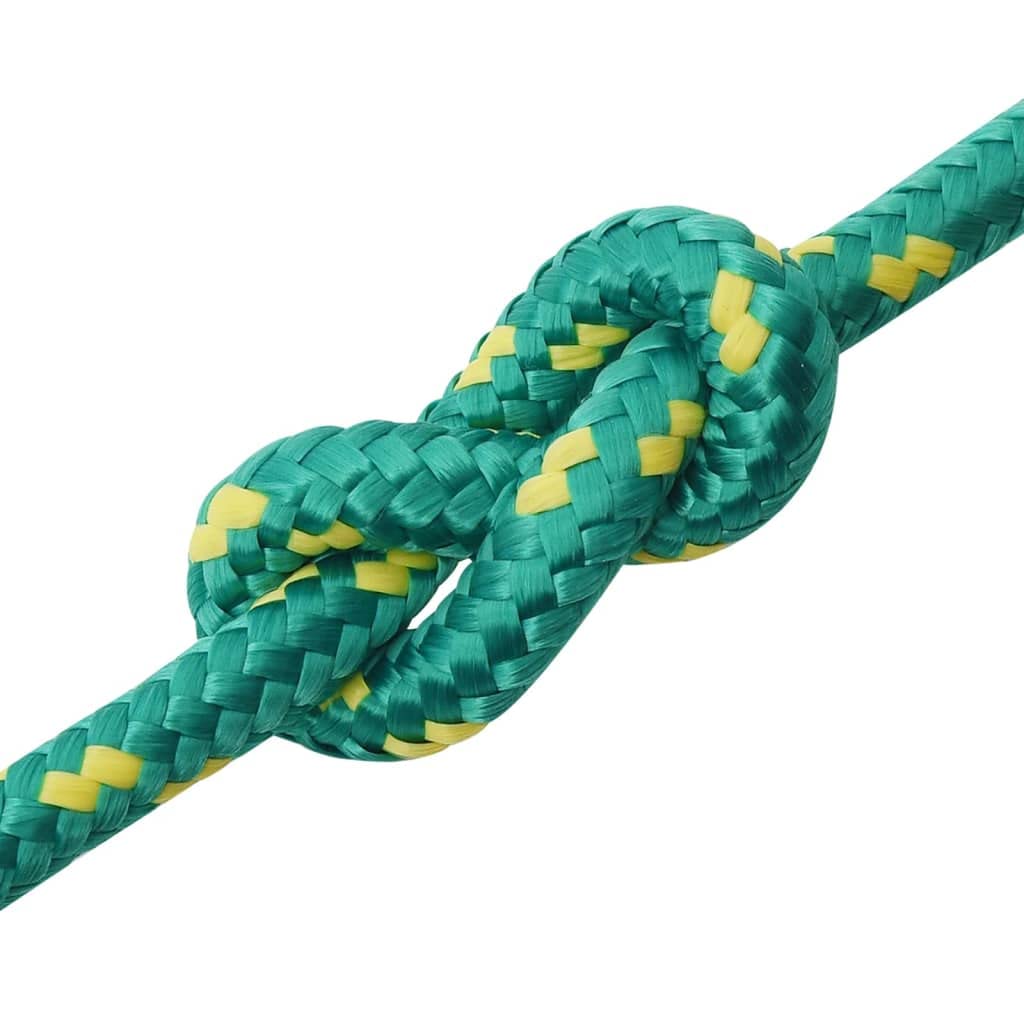 Cuerda de polipropileno verde de 14 mm, 100 m, para barcos de 14 mm, cuerda de polipropileno para atar, para yates