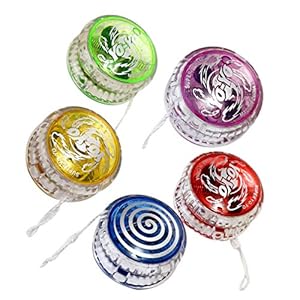 PRETYZOOM 5 stks Licht Up Yo Yo Professionele Responsive Kogellager Yoyo voor Kinderen Beginners Geavanceerde String Yo…