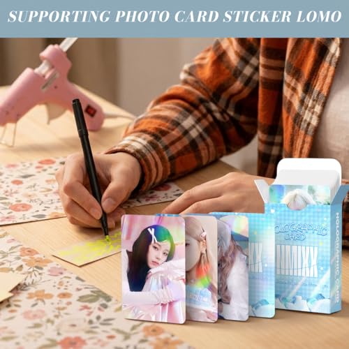 Image of FANCYKU 60PCS NMIXX Photo Cards and 64PCS Stickers K Pop Star Photocard Set Aesthetic Idol Collection Scrapbook and Phone Decor for Fans