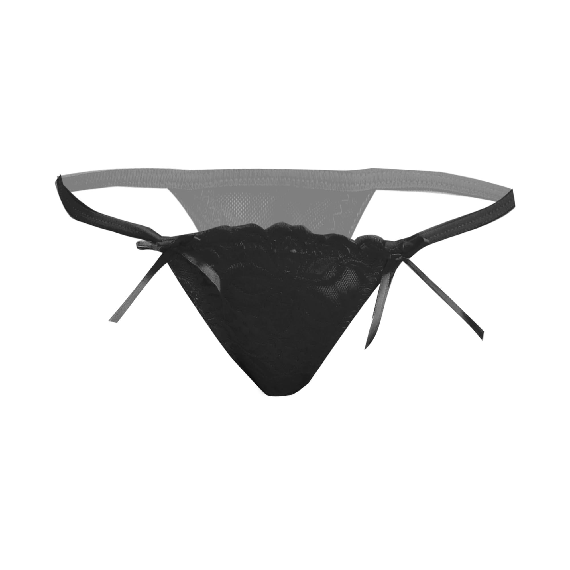 myza Women's Polyester and Spandex g stringthong Brief Panty(Pack of 1)(RIOE-PN-X9506) (Large, Black)-picture-34